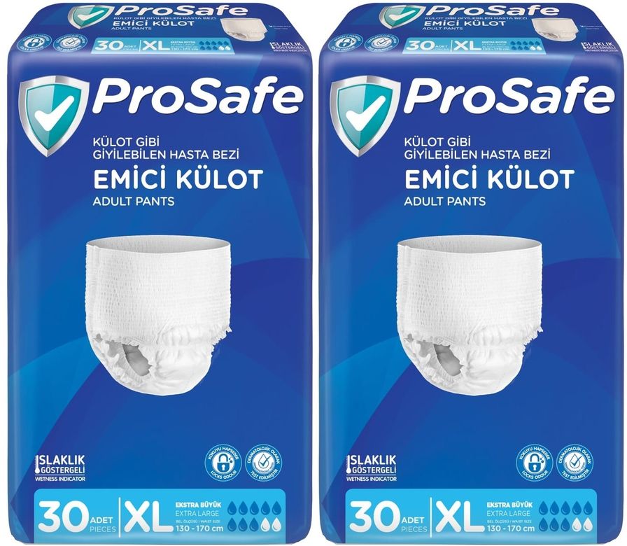 Prosafe Emici Külot Yetişkin Bezi XL-Extra Large 60 Adet (2PK*30)