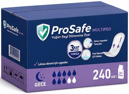Prosafe Multiped Regl - Mesane - Lohusa Pedi M - Medium - Orta/Gece 240 Adet