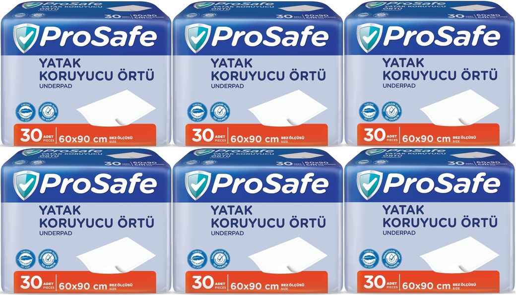 Prosafe Yetişkin Alt Açma Yatak Koruyucu Örtü 60*90CM 180 Adet (6PK*30)