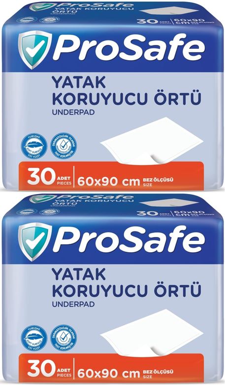 Prosafe Yetişkin Alt Açma Yatak Koruyucu Örtü 60*90CM 60 Adet (2PK*30)