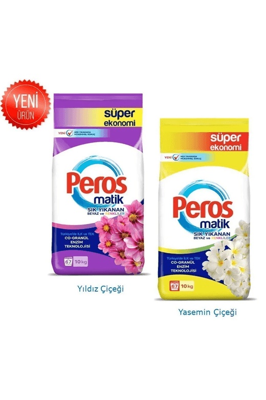 prs2li Peros Matik Sık Yıkananlar 10Kg Yıldız Çiçeği 10Kg Yasemin Çiçeği