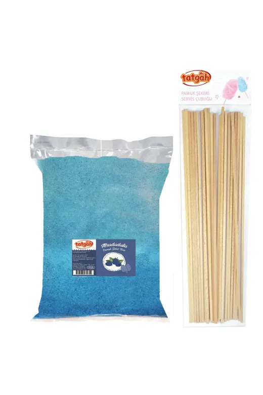 PSC 10015123 5 Renk Pamuk Şeker Tozu 2 Kg. 5 X 400Gr. 50 Adet Çubuk Hediyeli