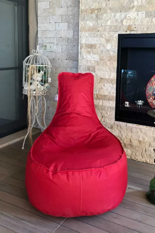 Pufumo aktif6 Aktif Armut Koltuk Kırmızı ( Orta Boy ) 70*40*55 Cm