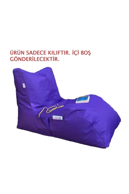 Pufumo daybedkılıf Armutland Daybed Armut Koltuk Kilifi Mor ( Ürün Sadece Kiliftir. İçi Boş Gönderilecektir. )