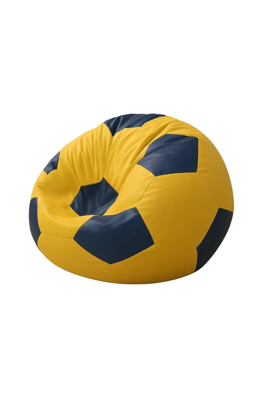 Pufumo futbol1 Xl Büyük Boy Futbol Topu Puf Armut Koltuk Suni Deri