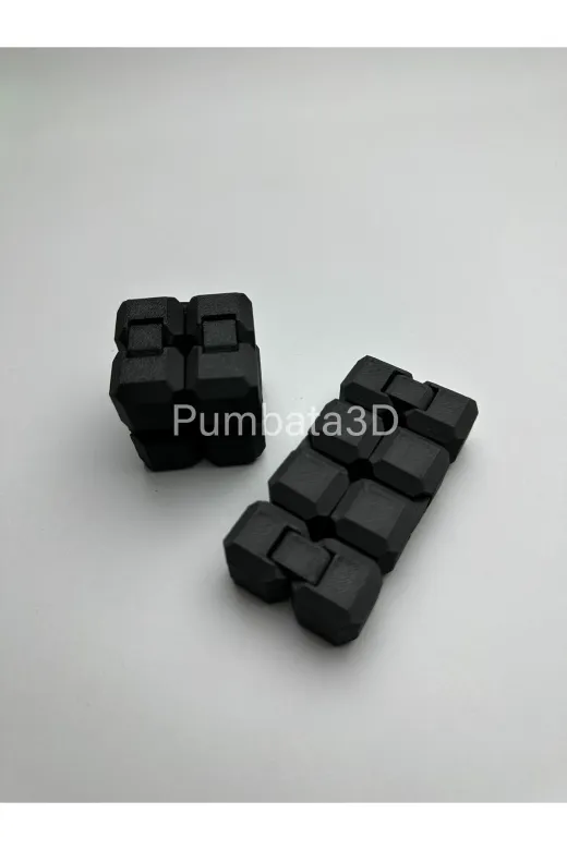 pumbata3D PUMBATA0001 Katlaç - Sonsuz Küp-Stres Küpü 3D Baskı-İnfınıty-Eğlenceli Ve Taşınabilir Küp