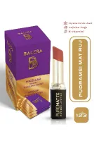 Pure Matte Powder Lipstick No: 123 - Nemlendirici Pudramsı Mat Ruj Makyaj Temizleme Mendili Hediyeli