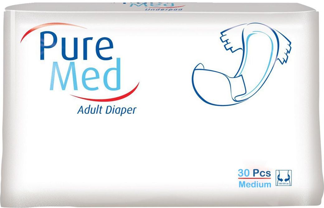 Puremed Yetişkin Bezi Bel Bantlı Tekstil Yüzey Medium M - Orta - Medium 30 Lu Pk Tekli Pk