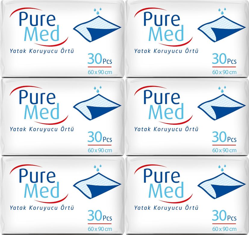 Puremed Yetişkin Yatak Koruyucu 60*90CM 180 Adet (6PK*30)