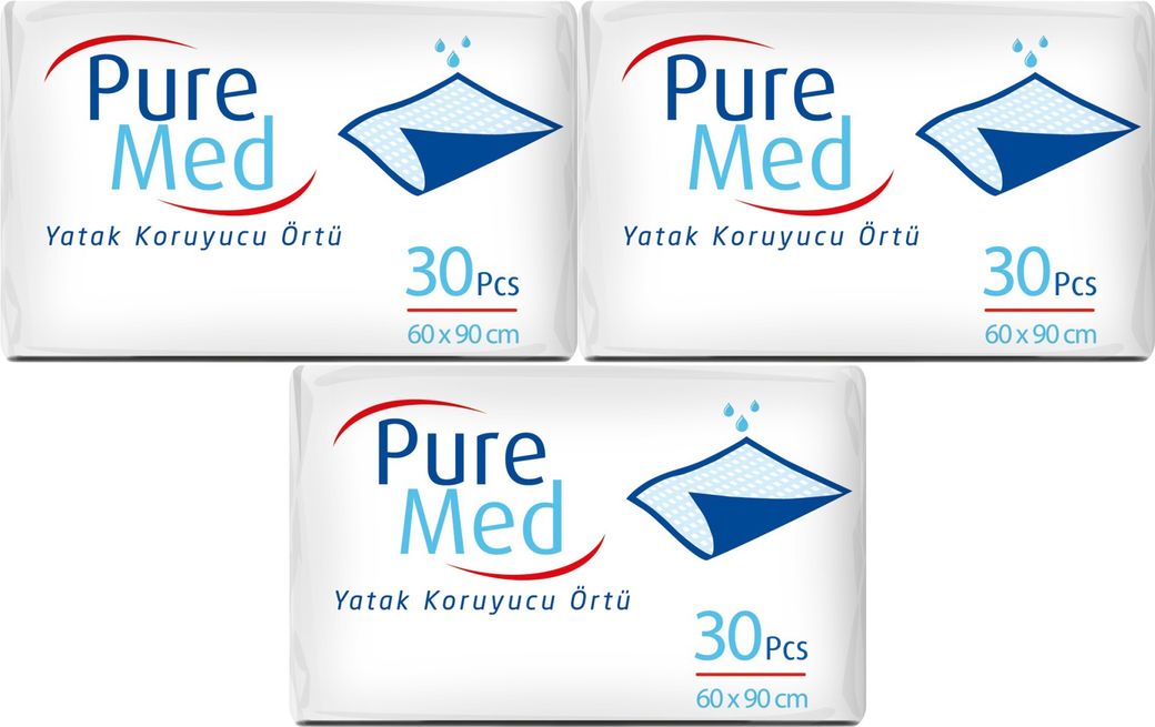 Puremed Yetişkin Yatak Koruyucu 60*90CM 90 Adet (3PK*30)