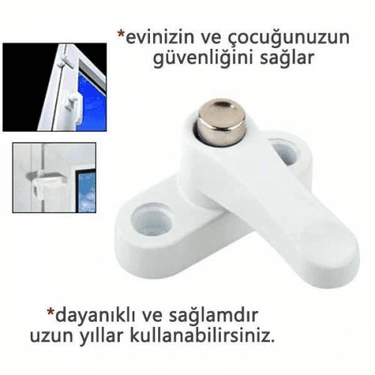 Pvc Kapı Pencere Emniyet Kilidi - Düğmeli Pimapen Kilidi - Çelik