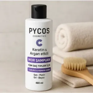 PYCOS Keratin + Argan Etkili Mor Şampuan – 400 ml