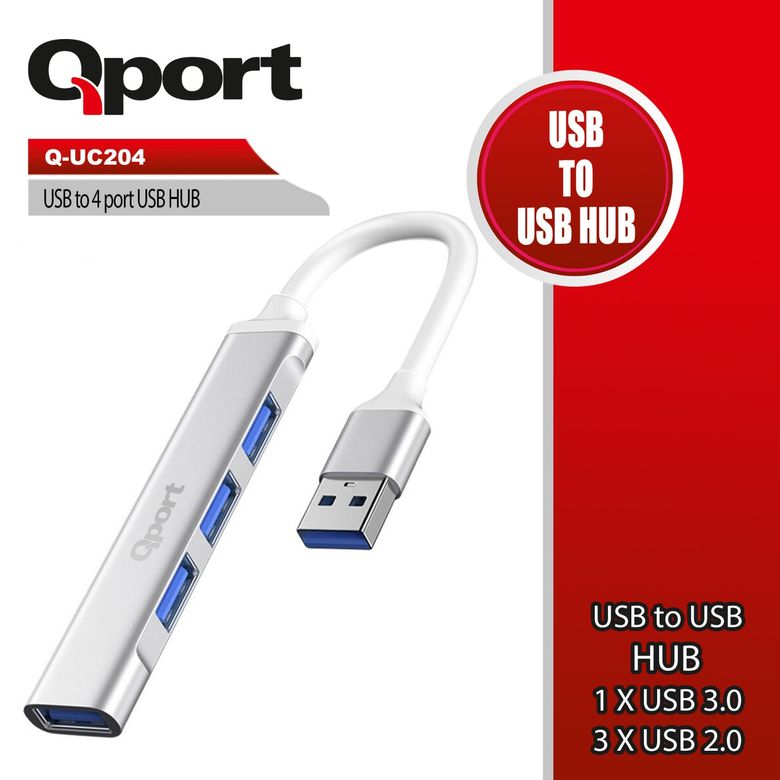 Qport Q-UC204 USB 4 Port USB Çoklayıcı