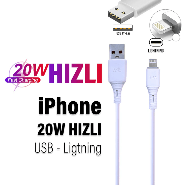 qrvM68Ccx4 Subzero Cl78 Usb Lightning Iphone Ipad Şarj Kablosu