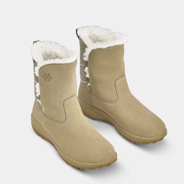 Quechua 8644860 Kadın Outdoor Kar Botu - Su Geçirmez - Bej - Nh500