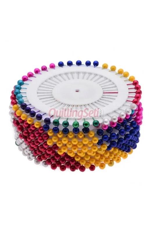 quilling 240-renkli-topluigne Büyük Baş Renkli Toplu Iğne – 240 Adet X 3,5 Cm, Türban, Şal, Hobi, Elişi Için Pratik Ve Sabitleyici