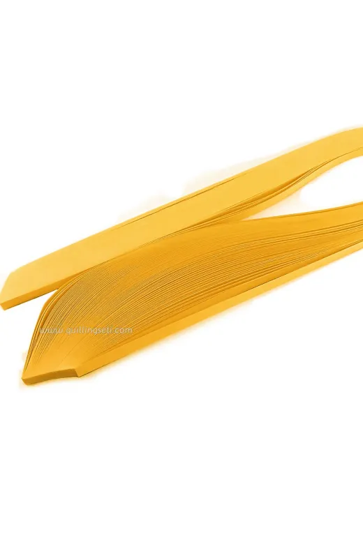 quilling 3mmx50cm-Koyu-Sarı Koyu Sarı Renk 3Mm Kağıdı 100'lü