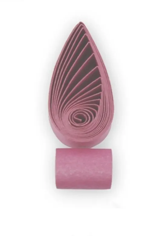 quilling 5mm-SDEFLİ-PEMBE-50-Li-PKET 5Mm Sedefli Pembe Renk Kağıdı Seti - 50 Adetli