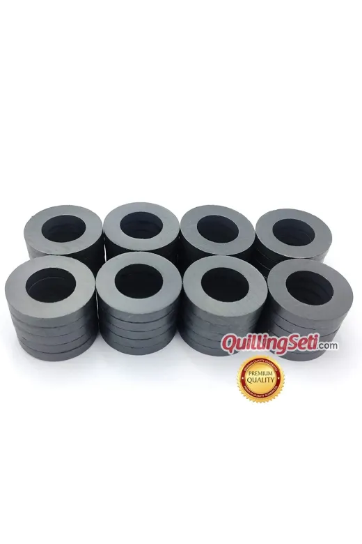 quilling mıknatıs-delikli-70-ad 70 Adet Yuvarlak Delikli Halka Mıknatıs Seti