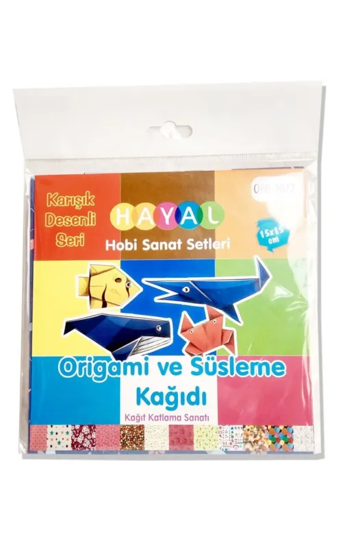 quilling ORGM-KRŞK-DSN-1 Origami Seti - Origami Karışık Desenli Kağıt Yapım Seti No:1