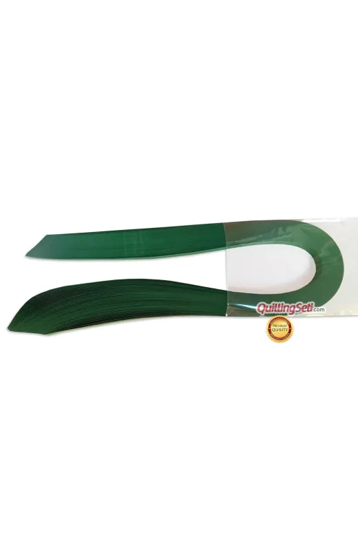 quilling QKS-1-50 Petrol Yağ Yeşili (Nefti Yeşil) 1 Cm Telkari Kağıdı - 50 Adetli