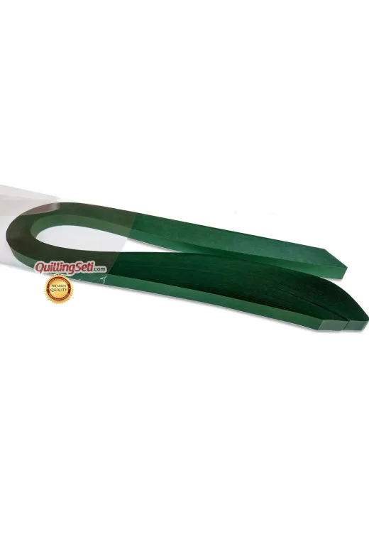 quilling QKS-1-50 Petrol Yağ Yeşili (Nefti Yeşil) 1 Cm Telkari Kağıdı - 50 Adetli