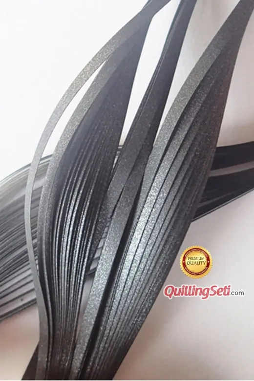 quilling QKS-SDFLİ-5-50 5Mm Gümüş Gri Renkli Sedefli Kağıdı - 50 Adetli
