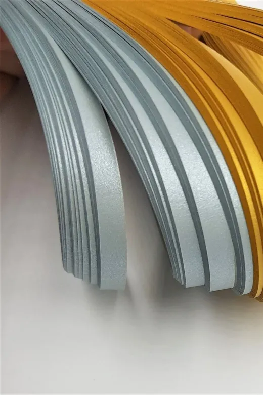 quilling QKS-SDFLİ-5-50 5Mm Gümüş Gri Renkli Sedefli Kağıdı - 50 Adetli