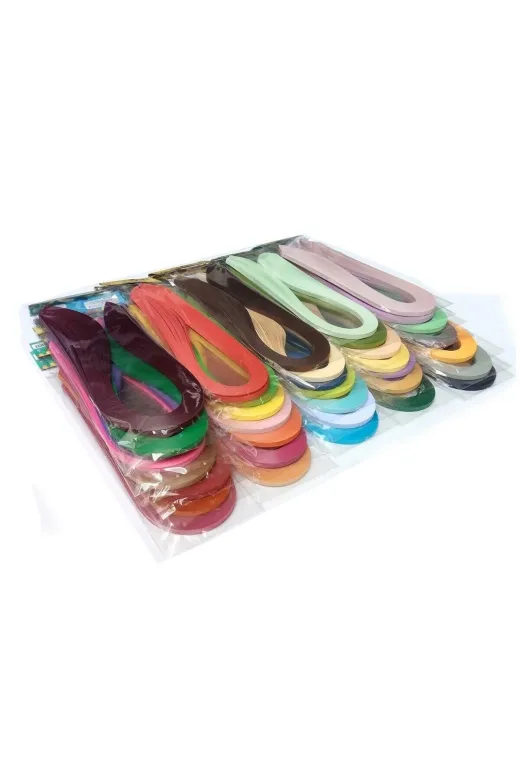 quilling Quilling-2500-5mm 25 Farklı Renkte Dev Kağıt Seti - 5 Mm, 100 Adetli Paket Set