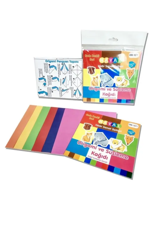 quilling SADE-ORGM-SET-50-li-paket Origami Kağıdı - 50 Adetli Sade Renkli Origami Seti