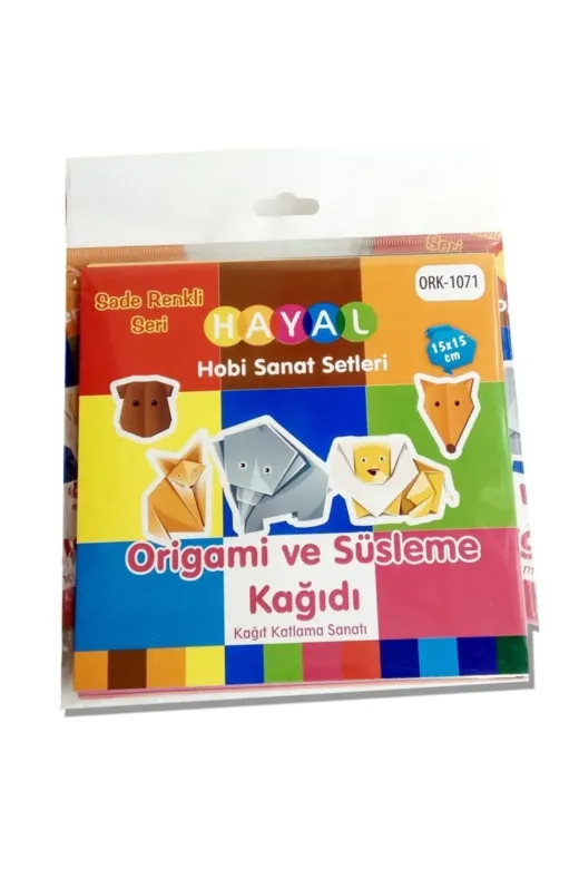 quilling SADE-ORGM-SET-50-li-paket Origami Kağıdı - 50 Adetli Sade Renkli Origami Seti