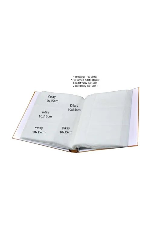 Rabsev RS-6506 10X15Cm 500 Fotoğraf Kapasiteli Kutulu Çiçek Desenli Lüks Ofset Fotoğraf Albümü