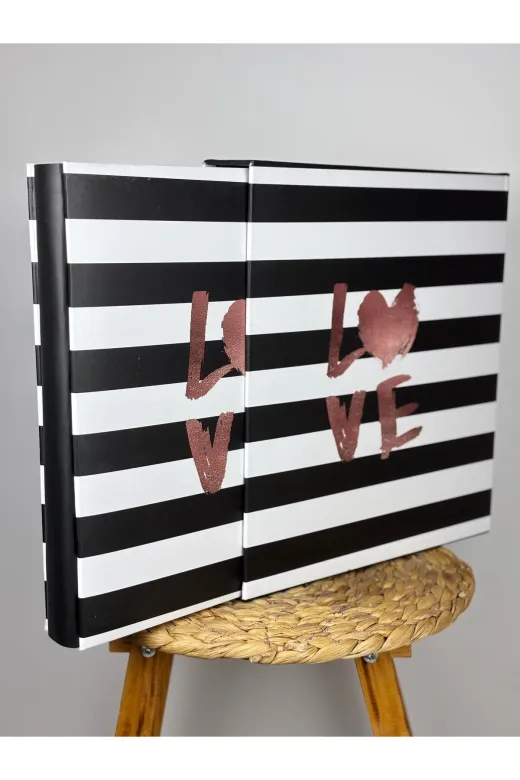 Rabsev Rs25 Fotoğraf Albümü 10X15Cm 600 Lük Love Desenli Kutulu Yatay Dikey Modeli