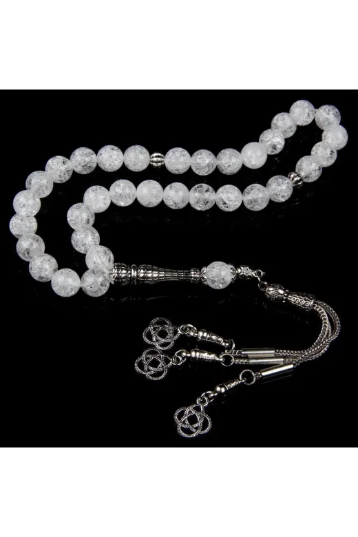 Radi Kuvars T-0336 Necef Doğal Taş Tesbih 8 Mm Küre Kesim