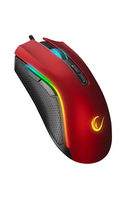 Rampage Smx-R44 V2 Makrolu Kırmızı 12800 Dpı Rgb Usb Drag Click Örgü Kablo Pro Gaming Oyuncu Mouse