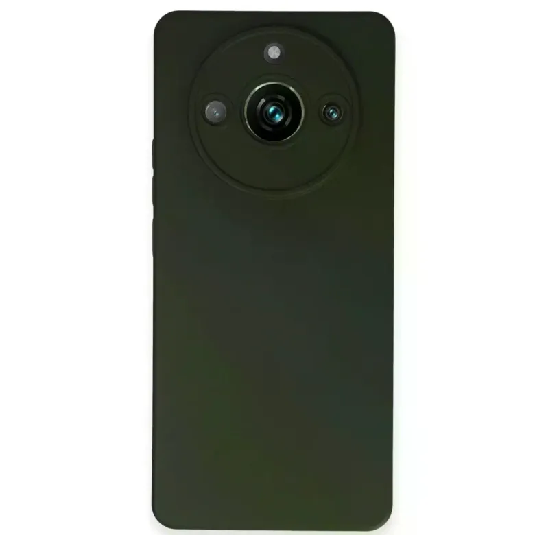 Realme 11 Pro Kılıf Nano İçi Kadife Silikon - Koyu Yeşil