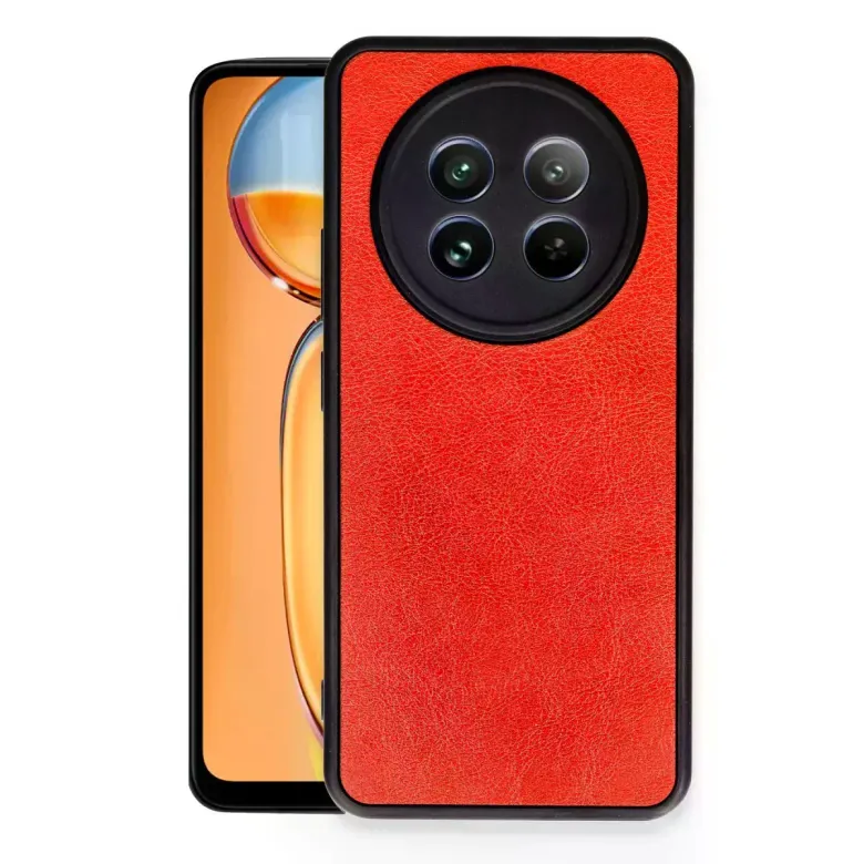 Realme 12 5g Kılıf Aras Deri Kapak - Kırmızı