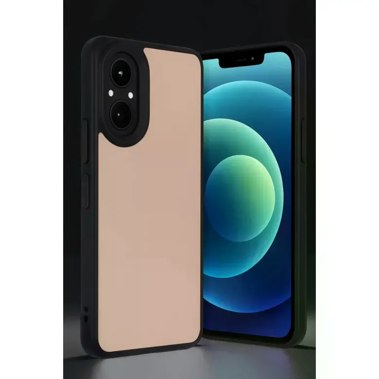Realme 12 Lite Kılıf Aras Deri Kapak - Pudra