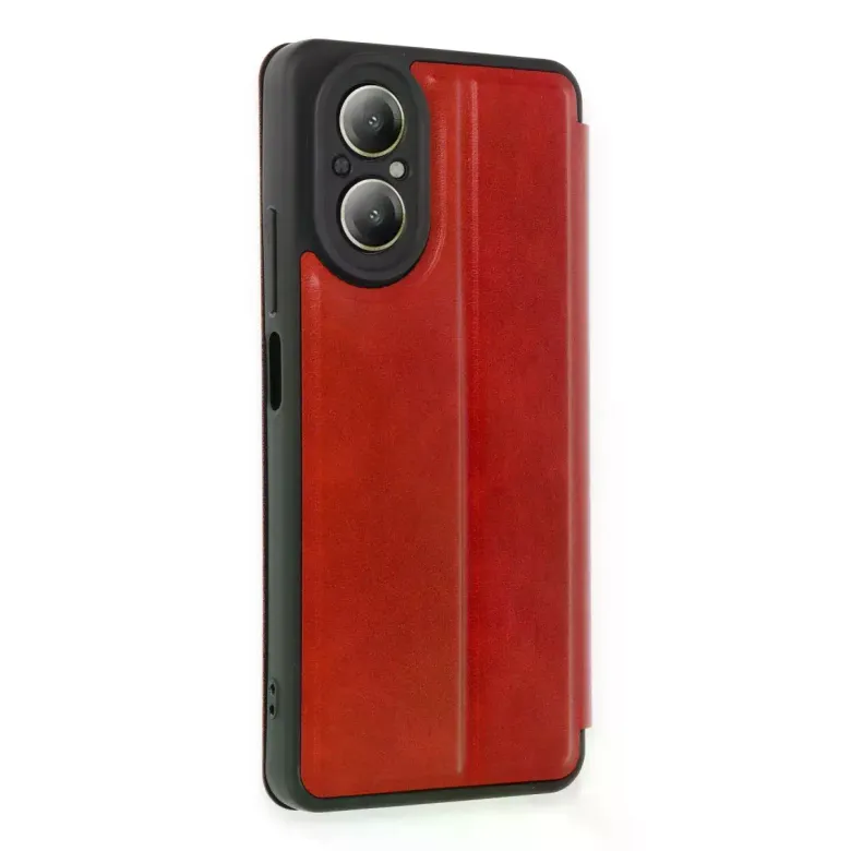 Realme 12 Lite Kılıf Flip Cover - Kırmızı