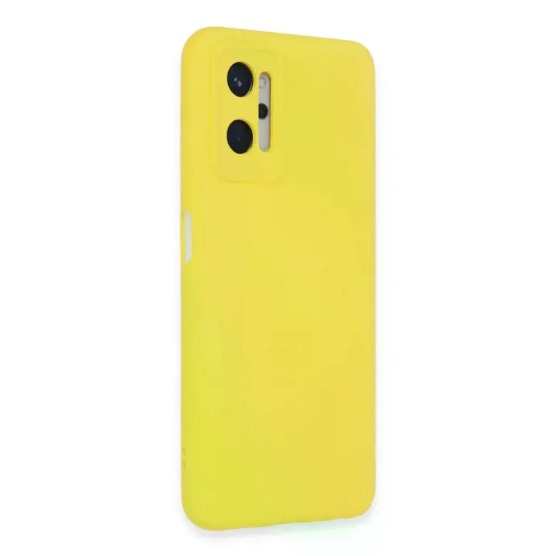 Realme 9i 4G Kılıf Nano içi Kadife Silikon - Sarı