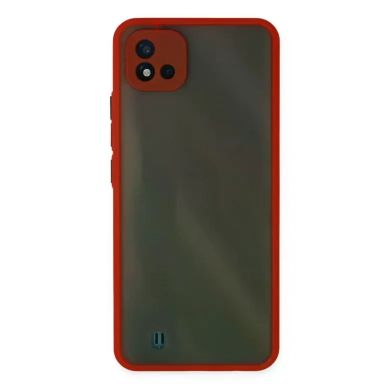 Realme C11 2021 Kılıf Montreal Silikon Kapak - Kırmızı