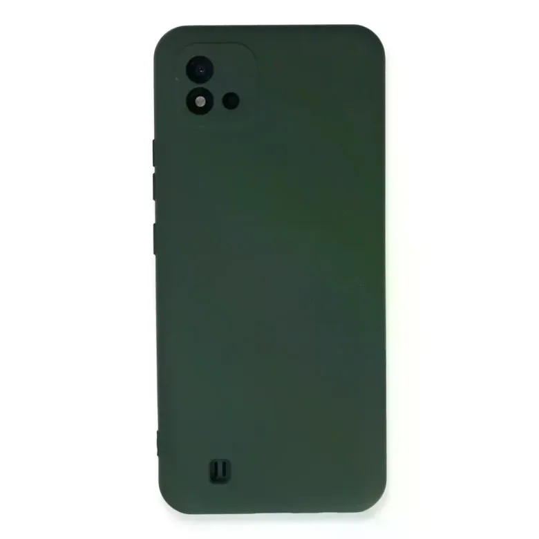 Realme C11 2021 Kılıf Nano İçi Kadife Silikon - Koyu Yeşil