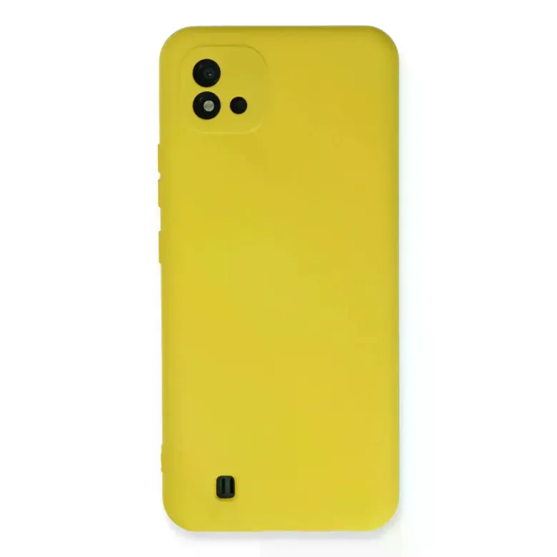 Realme C11 2021 Kılıf Nano İçi Kadife Silikon - Sarı