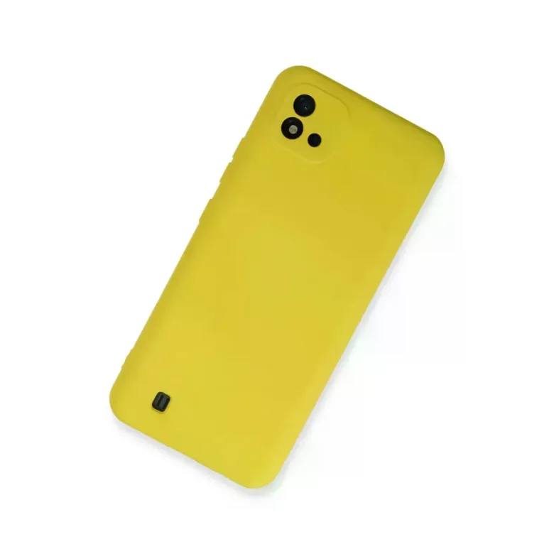 Realme C11 2021 Kılıf Nano İçi Kadife Silikon - Sarı