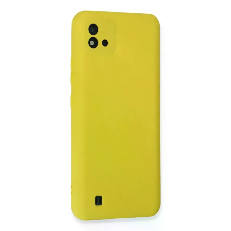 Realme C11 2021 Kılıf Nano İçi Kadife Silikon - Sarı