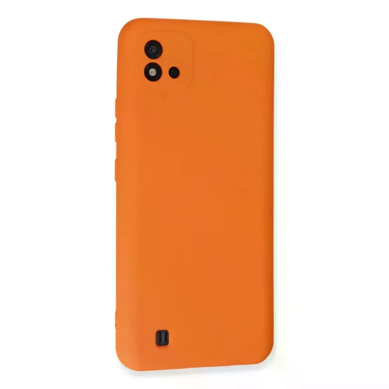 Realme C11 2021 Kılıf Nano İçi Kadife Silikon - Turuncu
