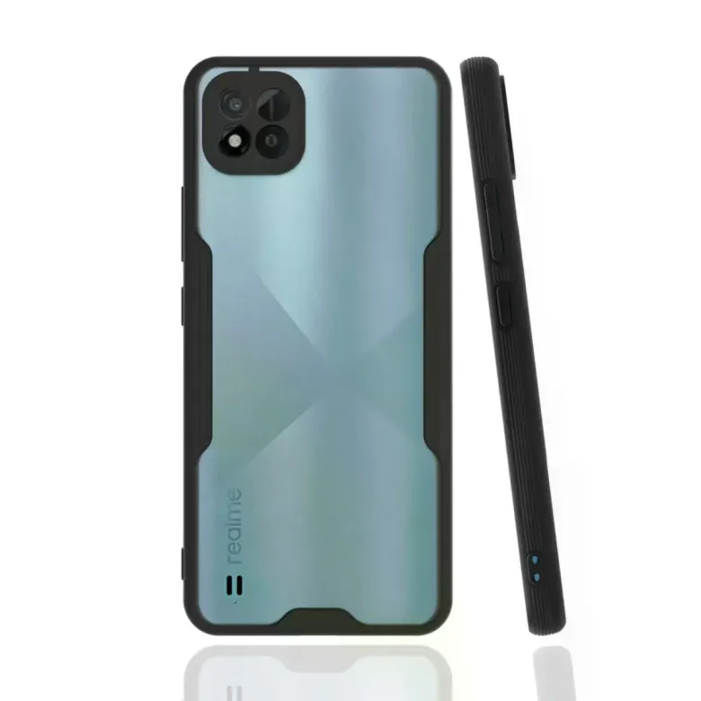 Realme C11 2021 Kılıf Platin Silikon - Siyah