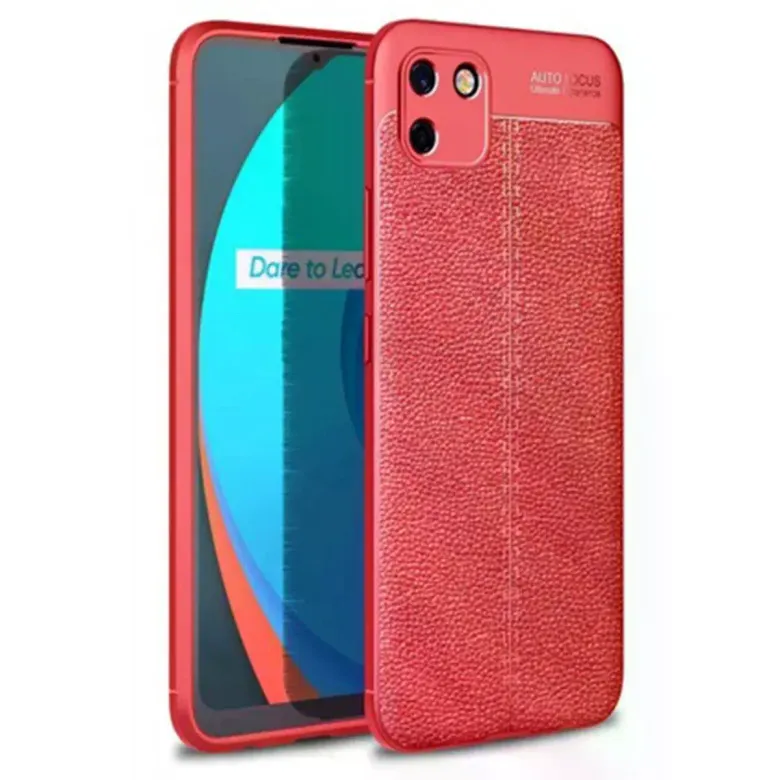 Realme C11 Kılıf Auto Focus Kapak - Kırmızı