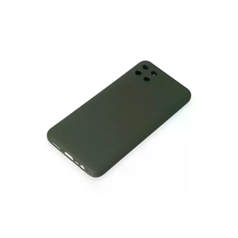 Realme C11 Kılıf Nano içi Kadife Silikon - Koyu Yeşil