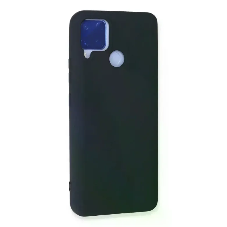Realme C15 Kılıf Nano İçi Kadife Silikon - Lacivert